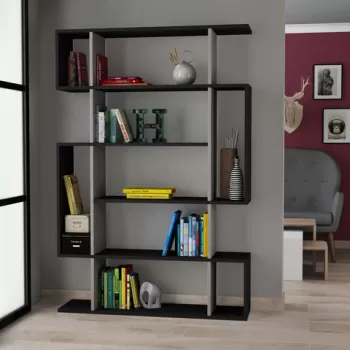 Corp biblioteca, Homitis, Mito, 110x161x25.5 cm, Antracit / Maro deschis imagine