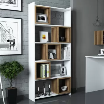 Corp biblioteca, Hommy Craft, Box, 80x170x22 cm, Alb / Nuc imagine