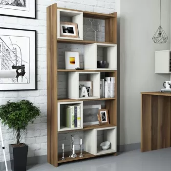 Corp biblioteca, Hommy Craft, Box, 80x170x22 cm, Nuca / Crema imagine