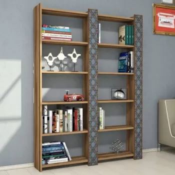 Corp biblioteca, Hommy Craft, City 2, 124.6x170x24.2 cm, Nuc / Calcedonie imagine