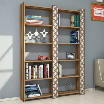 Corp biblioteca, Hommy Craft, City 2, 124.6x170x24.2 cm, Nuca / Crema imagine