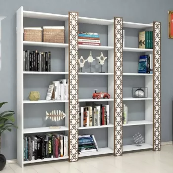 Corp biblioteca, Hommy Craft, City 3, 184.6x170x24.2 cm, Alb imagine