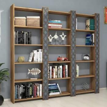 Corp biblioteca, Hommy Craft, City 3, 184.6x170x24.2 cm, Nuc / Calcedonie imagine