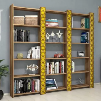 Corp biblioteca, Hommy Craft, City 3, 184.6x170x24.2 cm, Nuc / Galben imagine