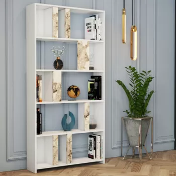 Corp biblioteca, Hommy Craft, Lima, 90x180x20 cm, Alb imagine