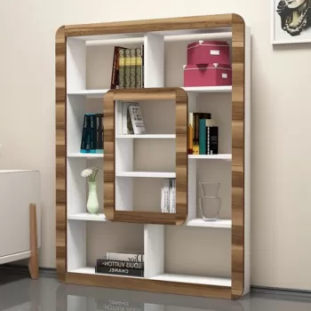 Corp biblioteca, Hommy Craft, Orkide, 108.4x140x21.8 cm, Alb / Nuc imagine