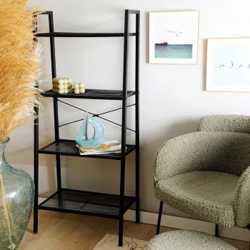 Corp biblioteca Malmi, Homla, 60x35x135 cm, metal, negru imagine