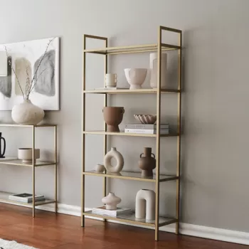 Corp biblioteca, Neostill, K101, 80x165x30 cm, Aur imagine