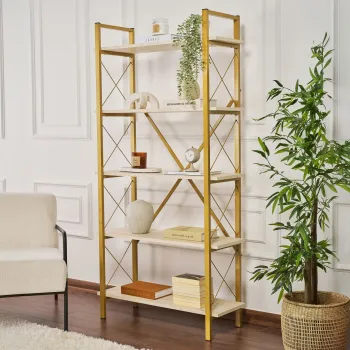 Corp biblioteca, Nordure, Elysian, Travertin / Auriu imagine