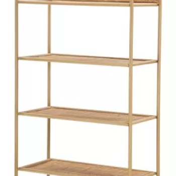 Corp biblioteca Panama Round, Mauro Ferretti, 80 x 40 x 180 cm, ratan, maro imagine