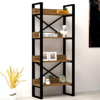 Corp biblioteca, Puqa Design, Adisa, 63x150x32 cm, PAL, Nuc imagine