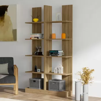 Corp biblioteca, Puqa Design, ?kiz, 100x187x25.8 cm, PAL, Nuc imagine