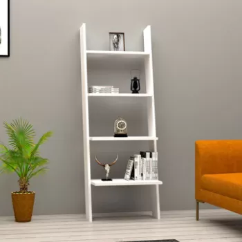 Corp biblioteca, Puqa Design, Solid, 56x150x30 cm, PAL, Alb imagine