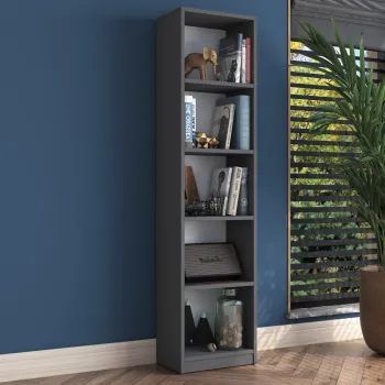 Corp biblioteca, Rani, HC111, 40x161.8x25 cm, PAL, Antracit imagine