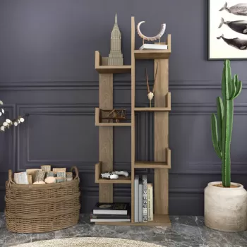 Corp biblioteca, Retricy, Luisa, 50x22x173 cm, PAL, Stejar batran imagine