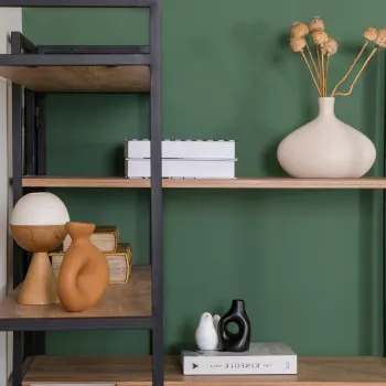 Corp biblioteca, Sapphire, Edra Rafix, 94x177x94 cm, PAL, Pin Atlantic / Negru imagine