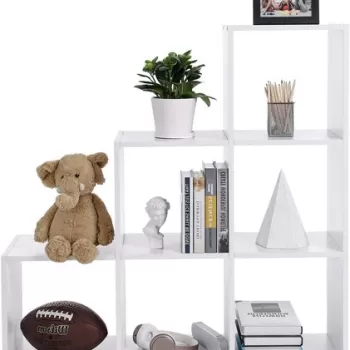 Corp biblioteca Step Shelf, Vasagle, 97.5 x 29 x 97.5 cm, PAL, alb imagine