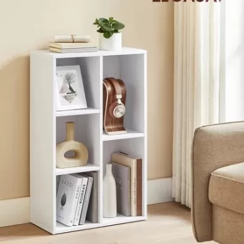 Corp biblioteca, Vasagle, 50x24x80 cm, PAL, alb imagine