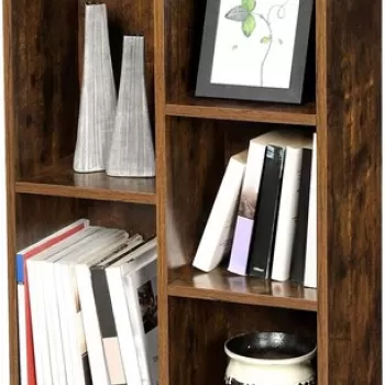 Corp biblioteca, Vasagle, 50x24x80 cm, PAL, maro rustic imagine