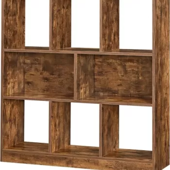 Corp biblioteca Vasagle, 70 x 24 x 190.5 cm, PAL, maro rustic imagine