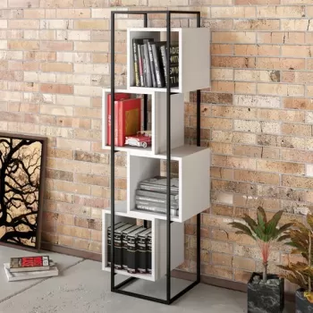 Corp biblioteca, Zena Home, Prada, PAL, Alb negru imagine