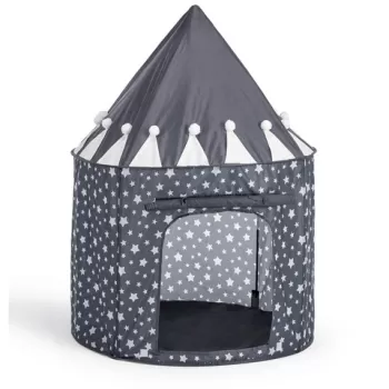 Cort de joaca pentru copii, Sato, 100x100x130 cm, Poliester, Gri imagine