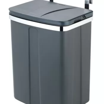 Cos de gunoi suspendabil pentru usa dulap/sertar, Wenko, 12 L, 26 x 34 x 17 cm, metal/polipropilena imagine