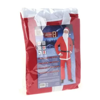 Costum de Mos Craciun, 5 piese, fetru, marime universala, rosu/alb imagine