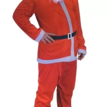 Costum de Mos Craciun, 5 piese, poliester imagine