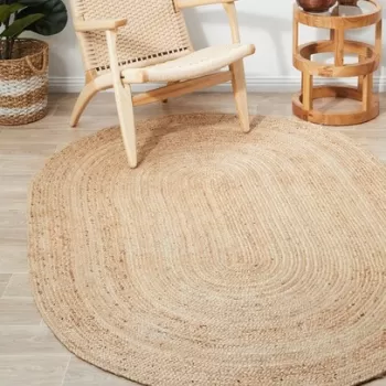 Covor, 00024A, 160x230 cm, Iuta, Crem imagine