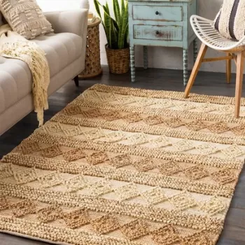 Covor, 00025A, 120x180 cm, Iuta, Bej / Camel imagine