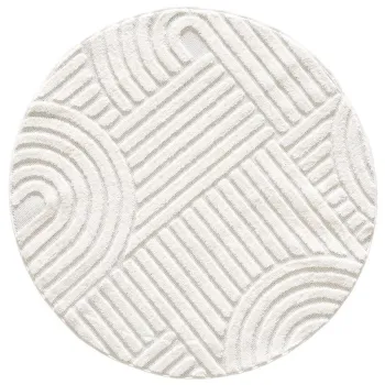 Covor (100 cm), 691B Round, 100x100 cm, Crem imagine