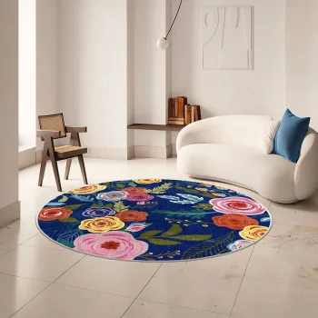 Covor (100 x 100), Cool-Fr68, 100x100 cm, Albastru navy imagine