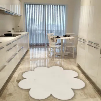 Covor (100 x 100), Daisy Plush, 100x100 cm, Alb imagine