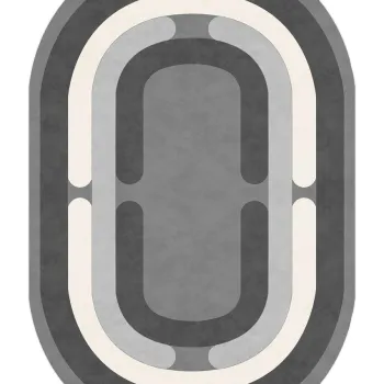 Covor (100 x 150), Sftkece047-Oval, 100x150 cm, Antracit imagine