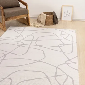 Covor (100 x 200), A0858A, 100x200 cm, Crem / Gri imagine