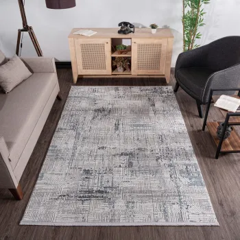 Covor (100 x 200), Leo 0072, 100x200 cm, Albastru imagine