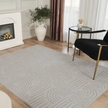 Covor (100 x 200), Rivon Rn07, 100x200 cm, Gri imagine