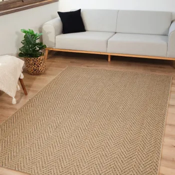 Covor (100 x 200), Sisaluna 4441, 100x200 cm, Bej/Verde imagine