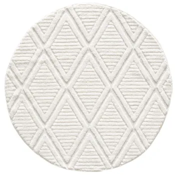 Covor (120 cm), 742B Round, 120x120 cm, Crem imagine