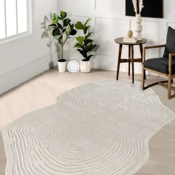 Covor (120 x 180), Amorf, 120x180 cm, Crem imagine
