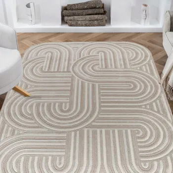 Covor (120 x 180), Amorf, 120x180 cm, Crem imagine