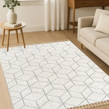 Covor (120 x 180), Bukle 1407, 120x180 cm, Alb imagine