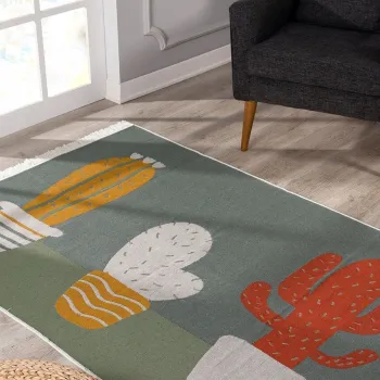 Covor (120 x 180), Kaktus, 120x180 cm, Multicolor imagine