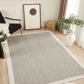 Covor (120 x 180), Sisalux 3087, 120x180 cm, Gri/Alb imagine