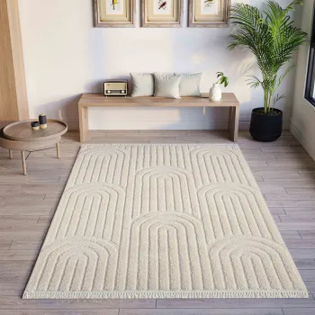 Covor (140 x 200), Janerio, 140x200 cm, Crem imagine