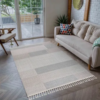 Covor (140 x 200), Korya, 140x200 cm, Bej / Gri imagine