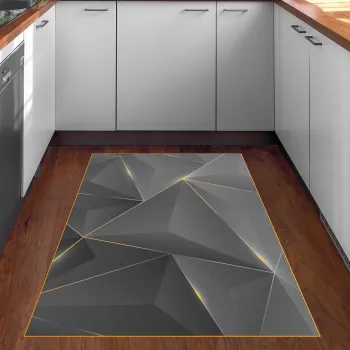 Covor (160 x 230), F5005, 160x230 cm, Aur/Negru imagine