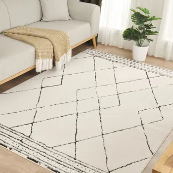 Covor (160 x 230), Jung 7186, 160x230 cm, Crem/Negru imagine