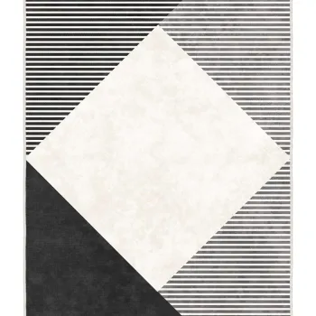 Covor (160 x 230), Sftkece028, 160x230 cm, Negru imagine